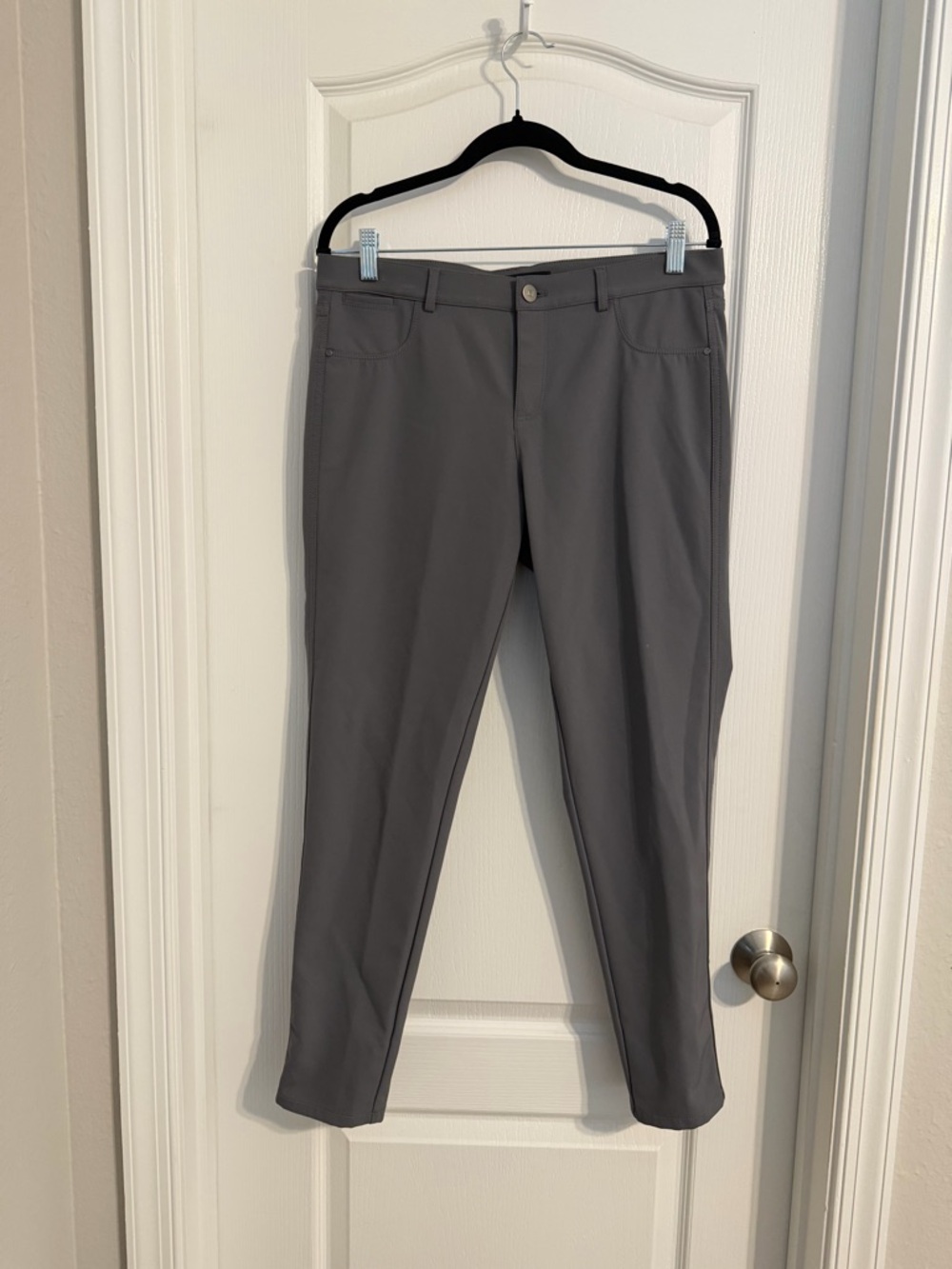 Lafayette 148 New York Shale Gray Mercer Skinny Stretch Dress Pants Sz 10